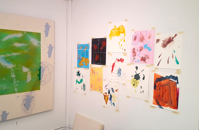 Studio wall- Image courtesy of the artist. 
