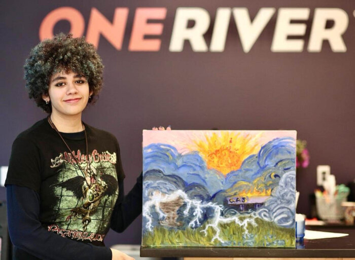 Maya (Remus), 15, has been a student at One River School Montclair (NJ) for about a year