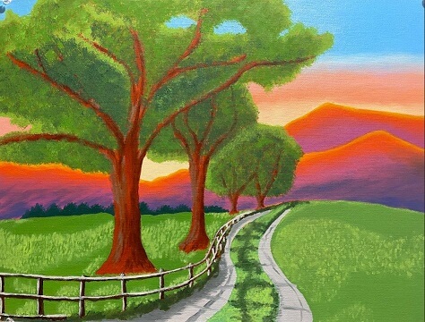 Pam OQuinn vibrant painterly landscapes 2