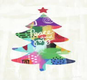 colorful Christmas tree drawing