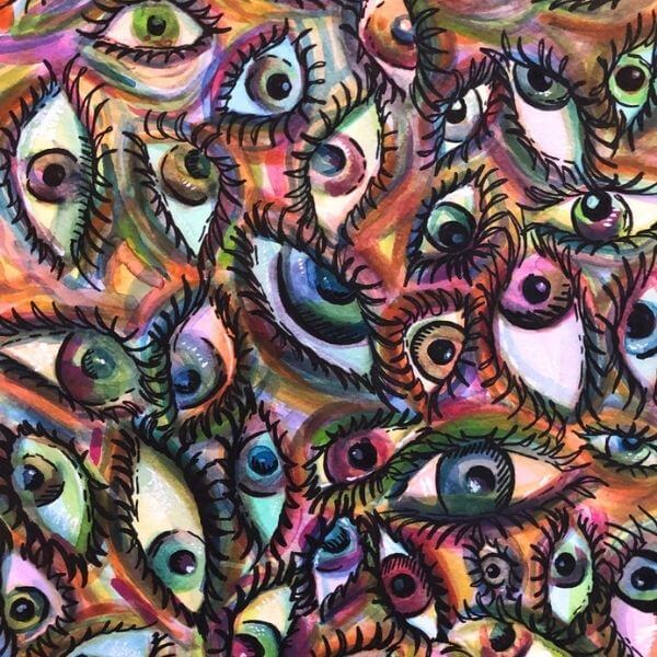 Colored eyes artwork by a one river eduator