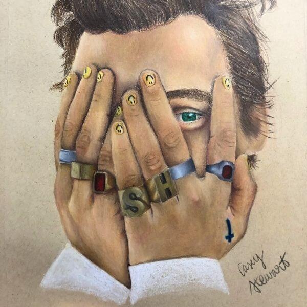 harry styles artwork by a one river educator